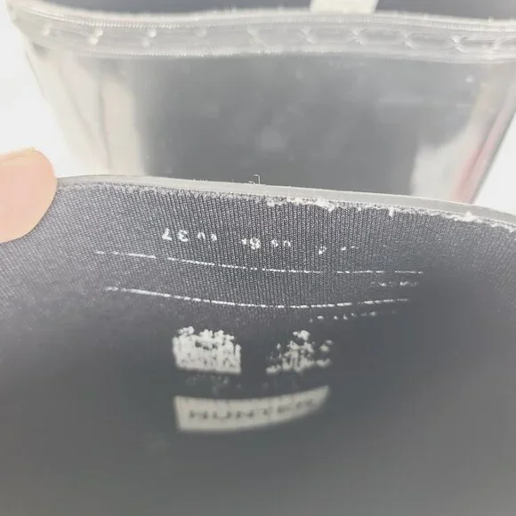 Hunter Women's Black Original Gloss Tall Rubber Mid-Calf Rain Boots Size 6.5 - Picture 5 of 6